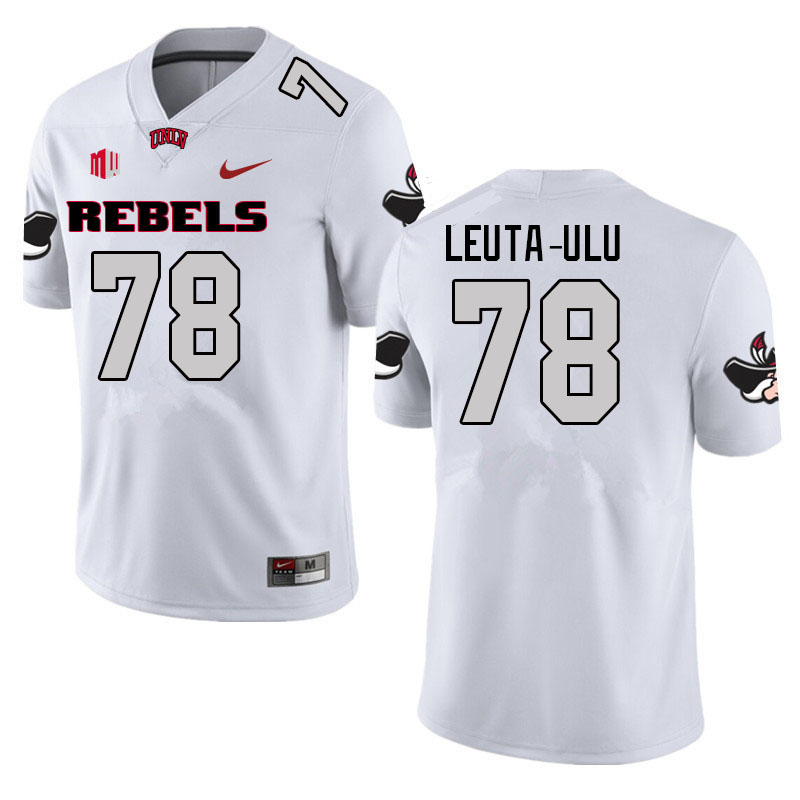 Men #78 Jeminai Leuta-Ulu UNLV Rebels College Football Jerseys Sale-White